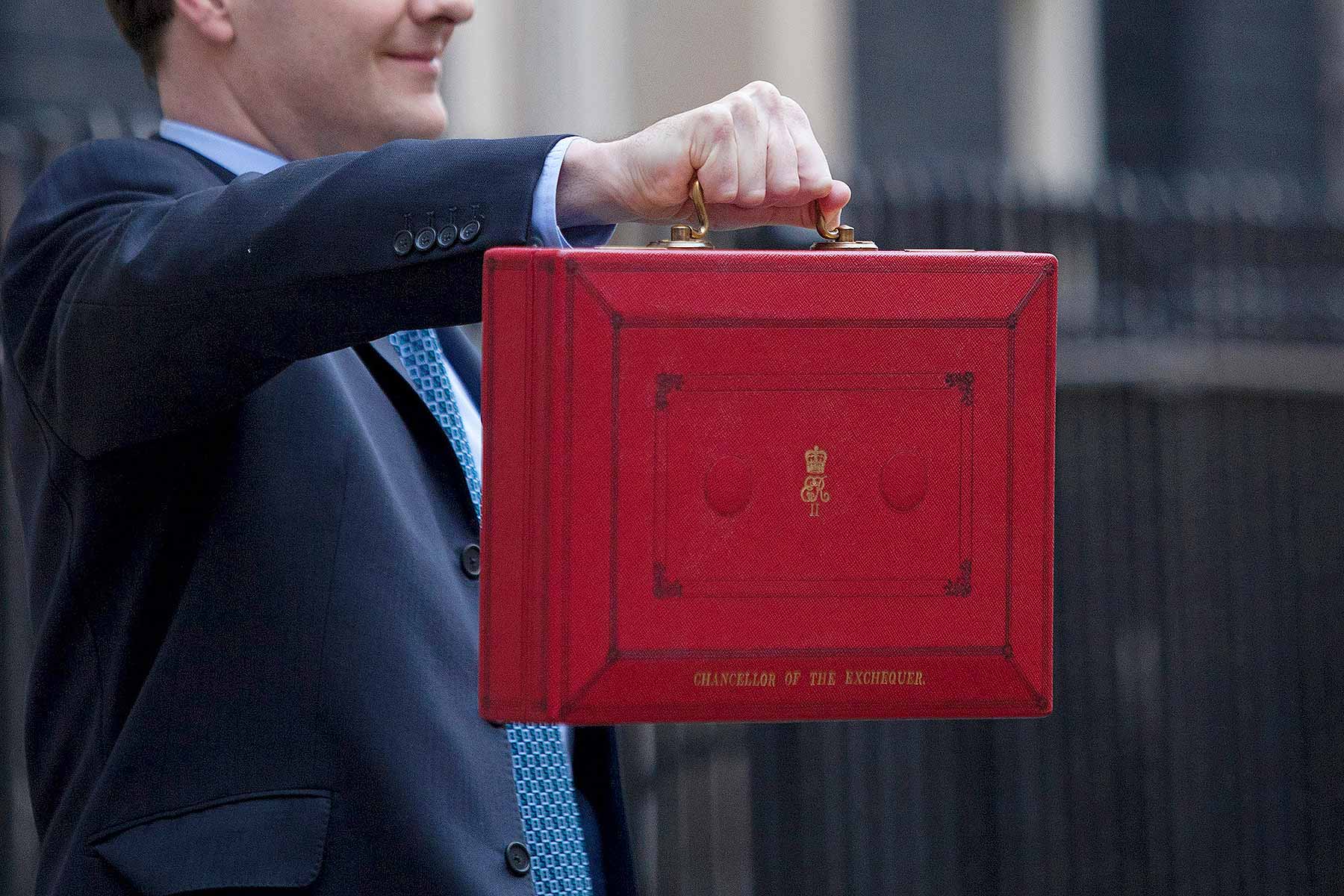 Chancellor George Osborne Budget red box