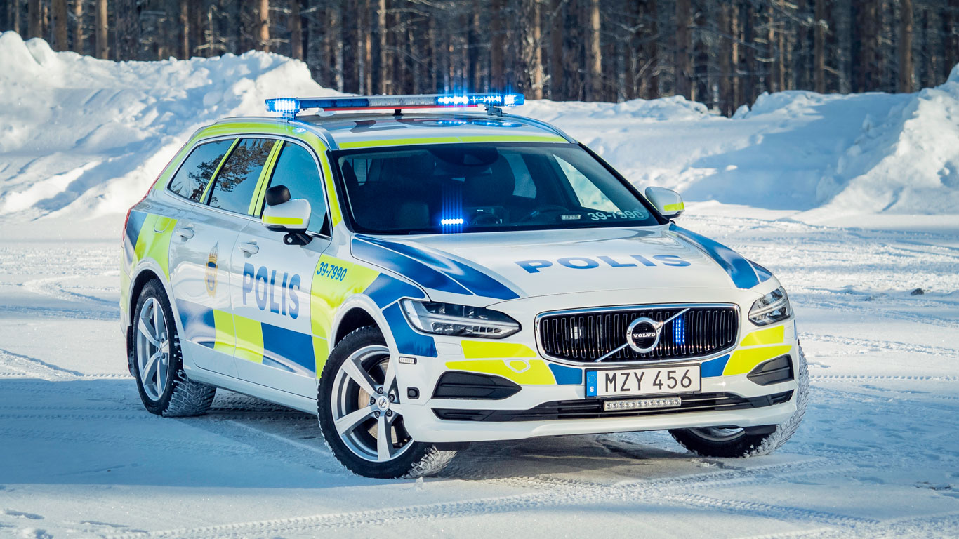 Volvo police car