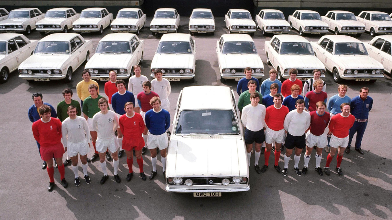 Ford Cortina and the England 1970 World Cup squad