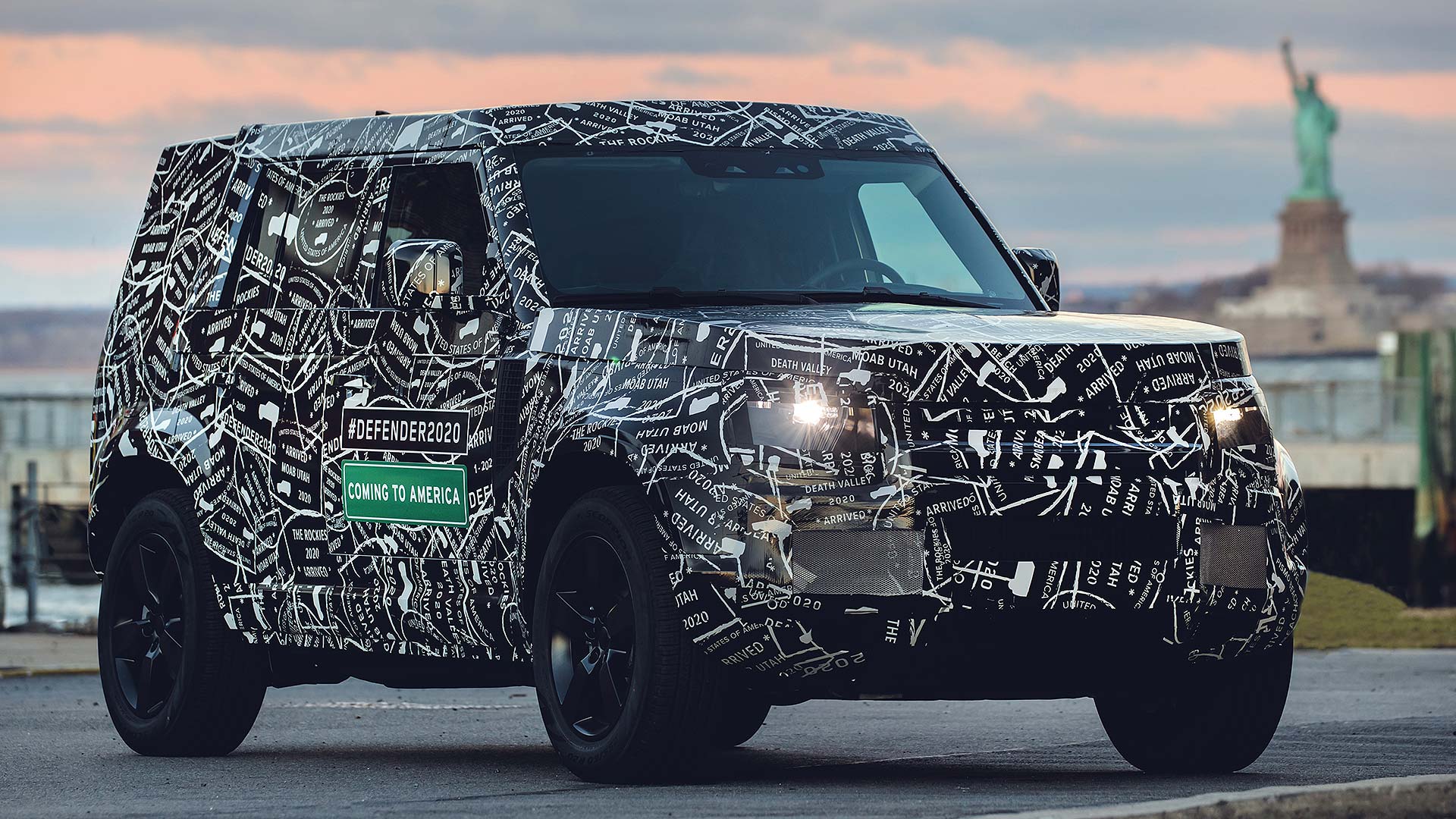 2019 Land Rover Defender disguised in America