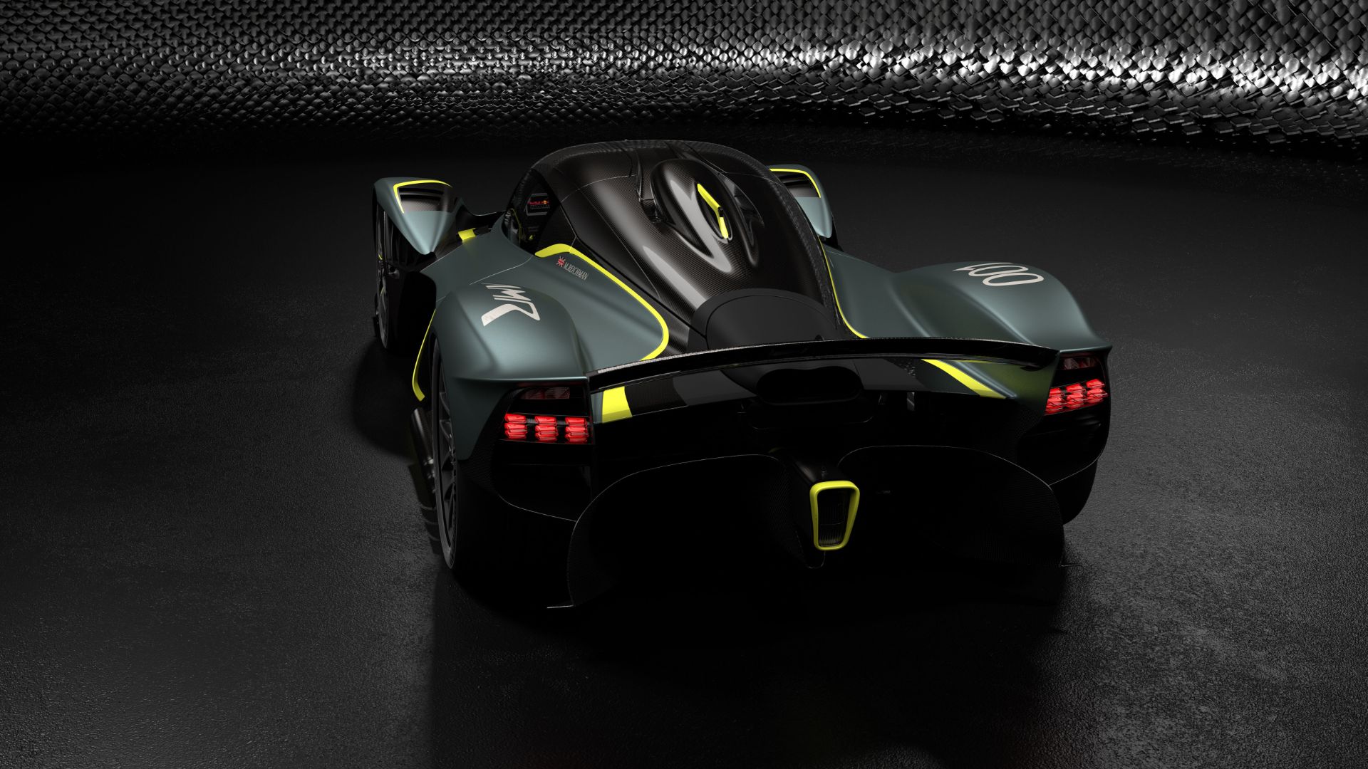 Aston Martin Valkyrie with AMR Track Performance Pack - Stirling Green and Lime livery 