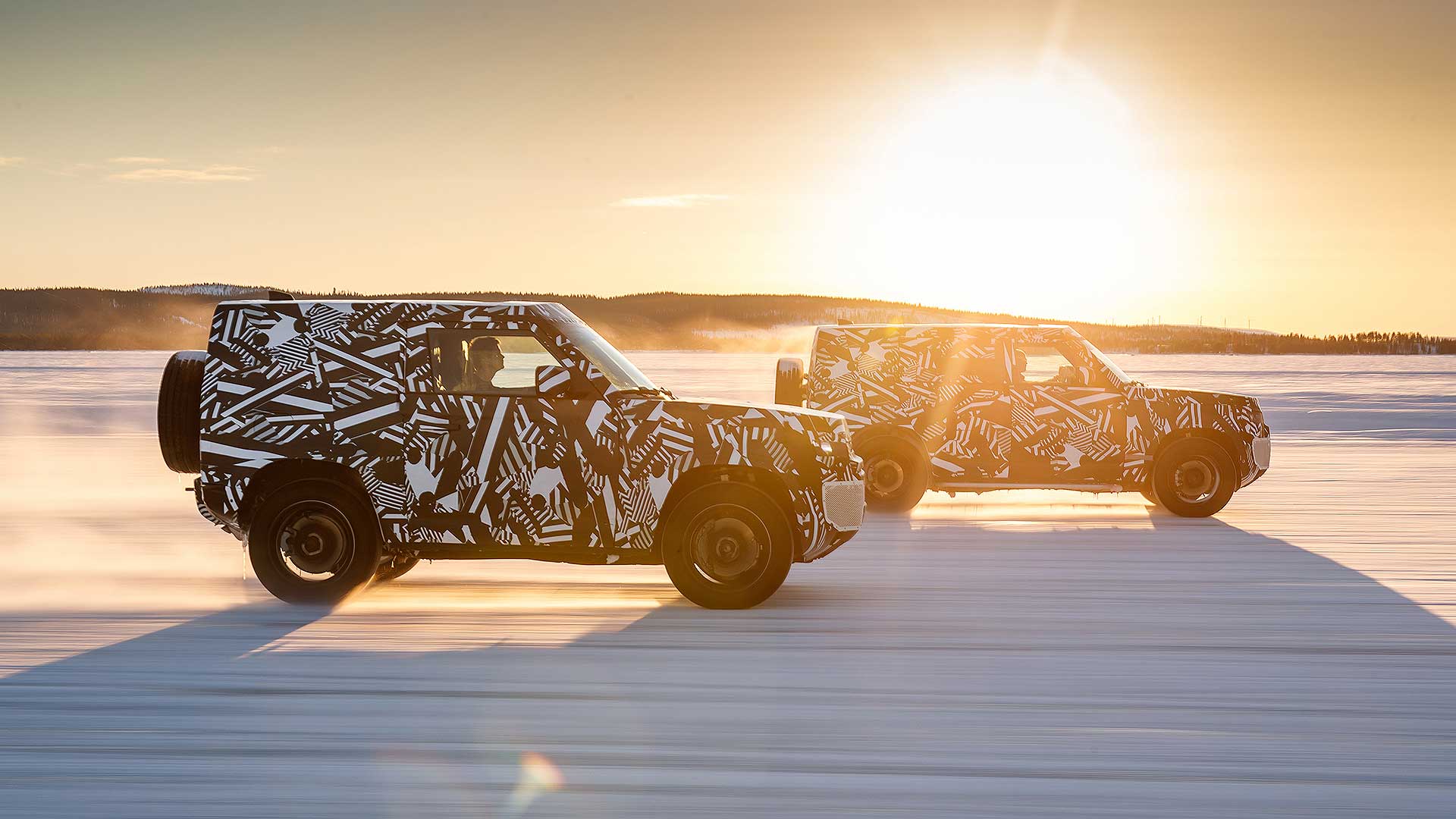 Land Rover Defender 2020 testing on ice
