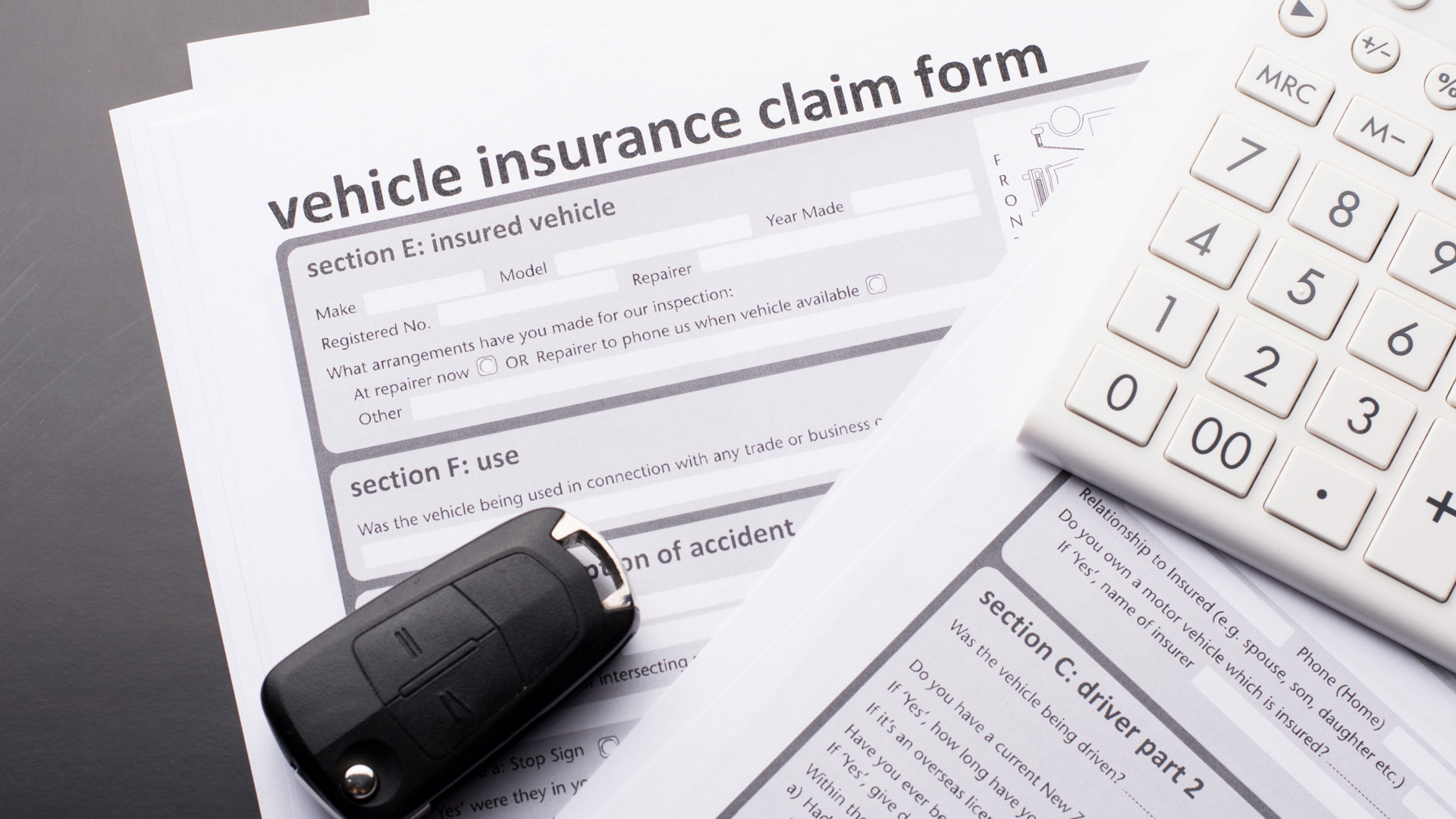 car insurance claim form