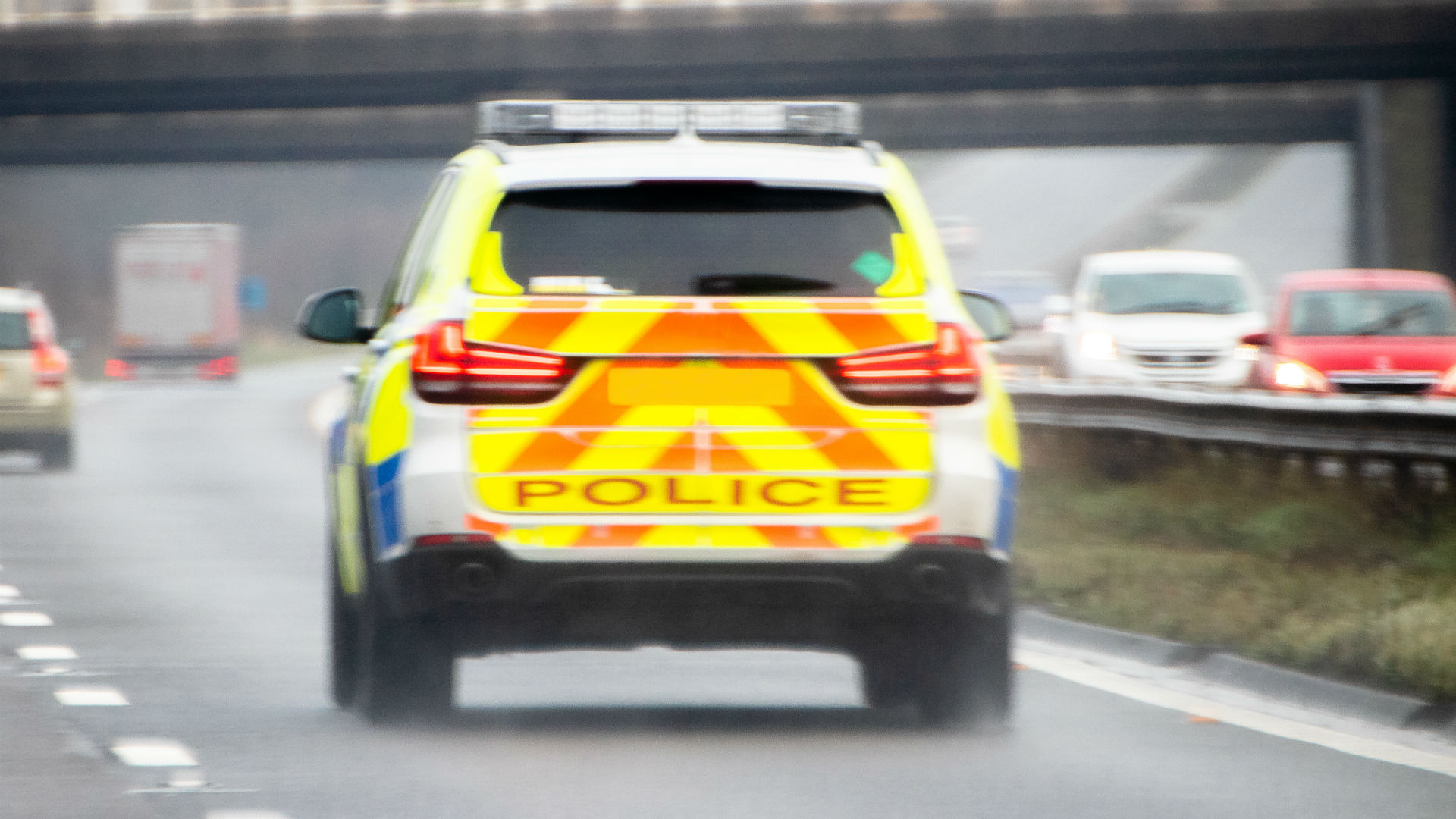 police chasing suspects on motorway