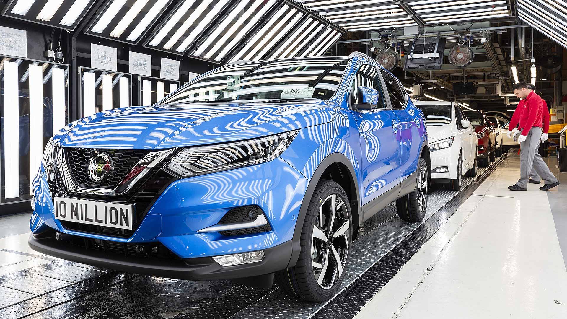 Nissan Qashqai rolling off the Sunderland production line