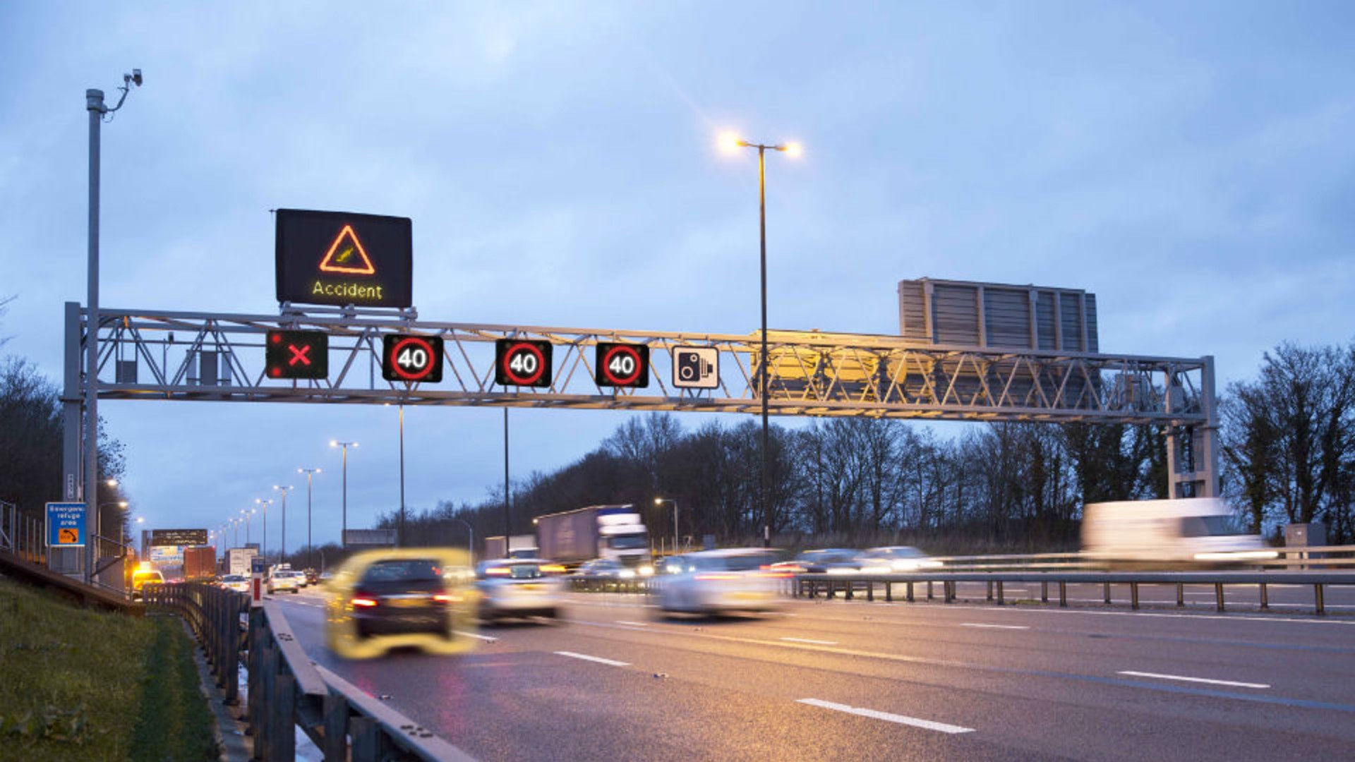 Red X closed lanes smart motorway fines
