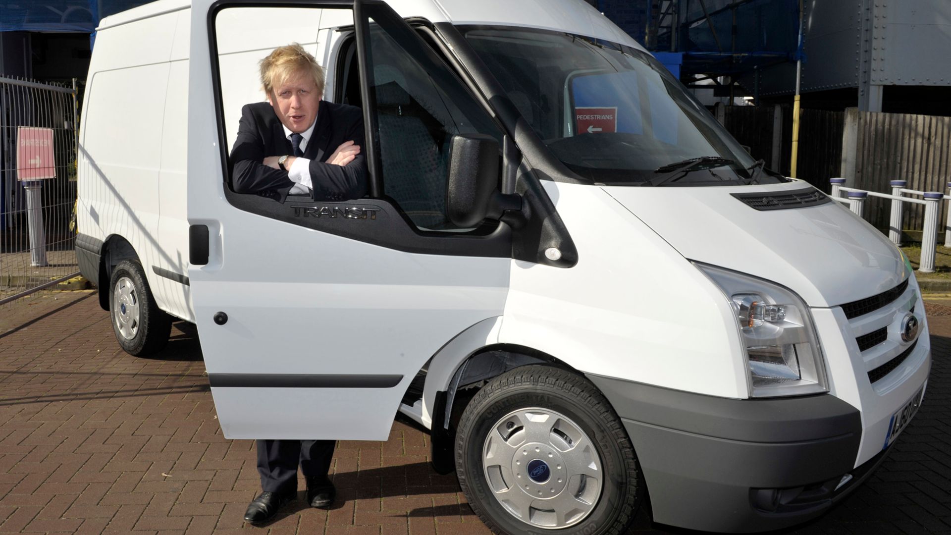 Boris Johnson and Ford Transit