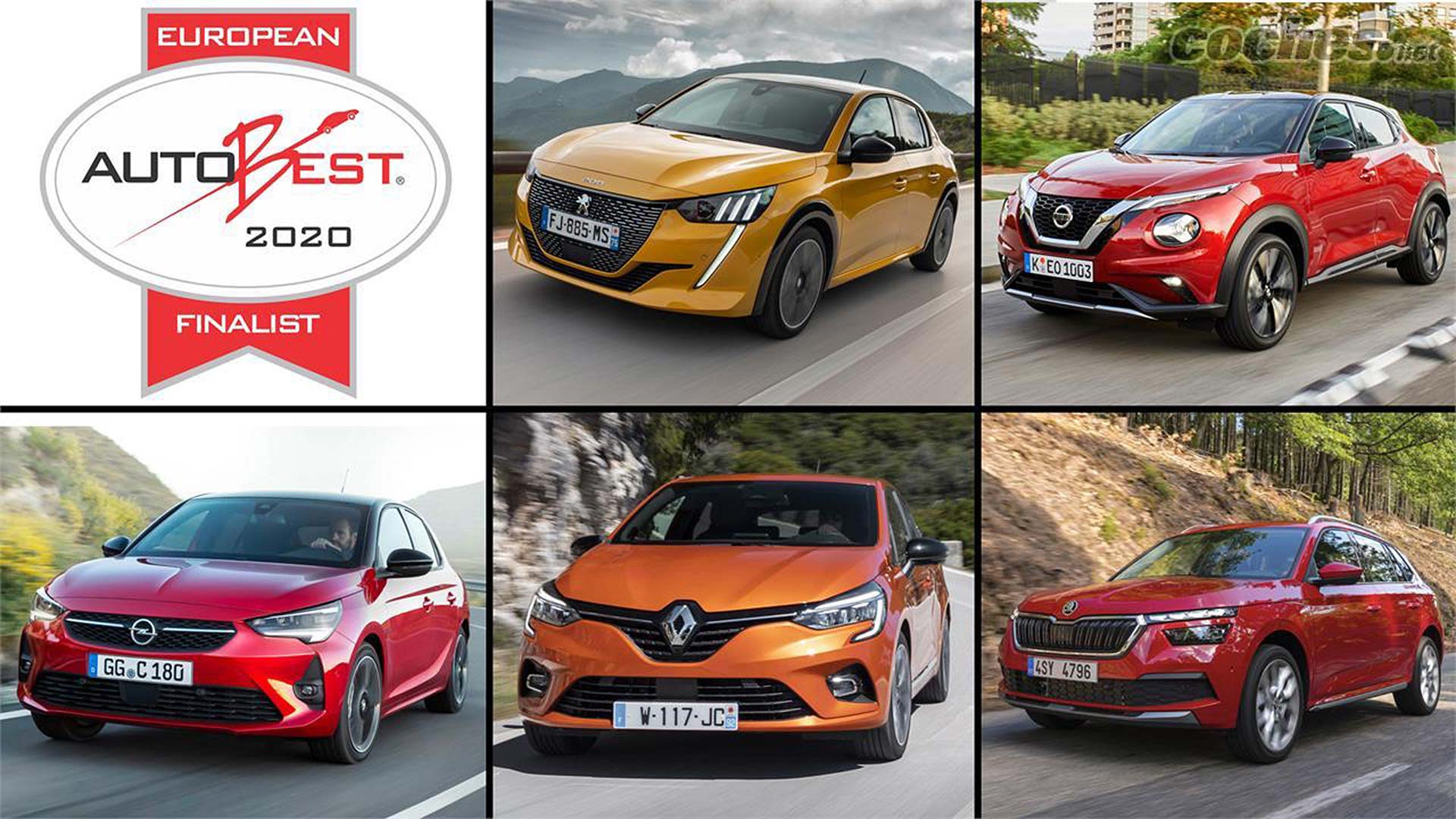 AUTOBEST 2020 finalists - Nissan Juke, Peugeot 208, Renault Clio, Skoda Kamiq, Vauxhall Corsa