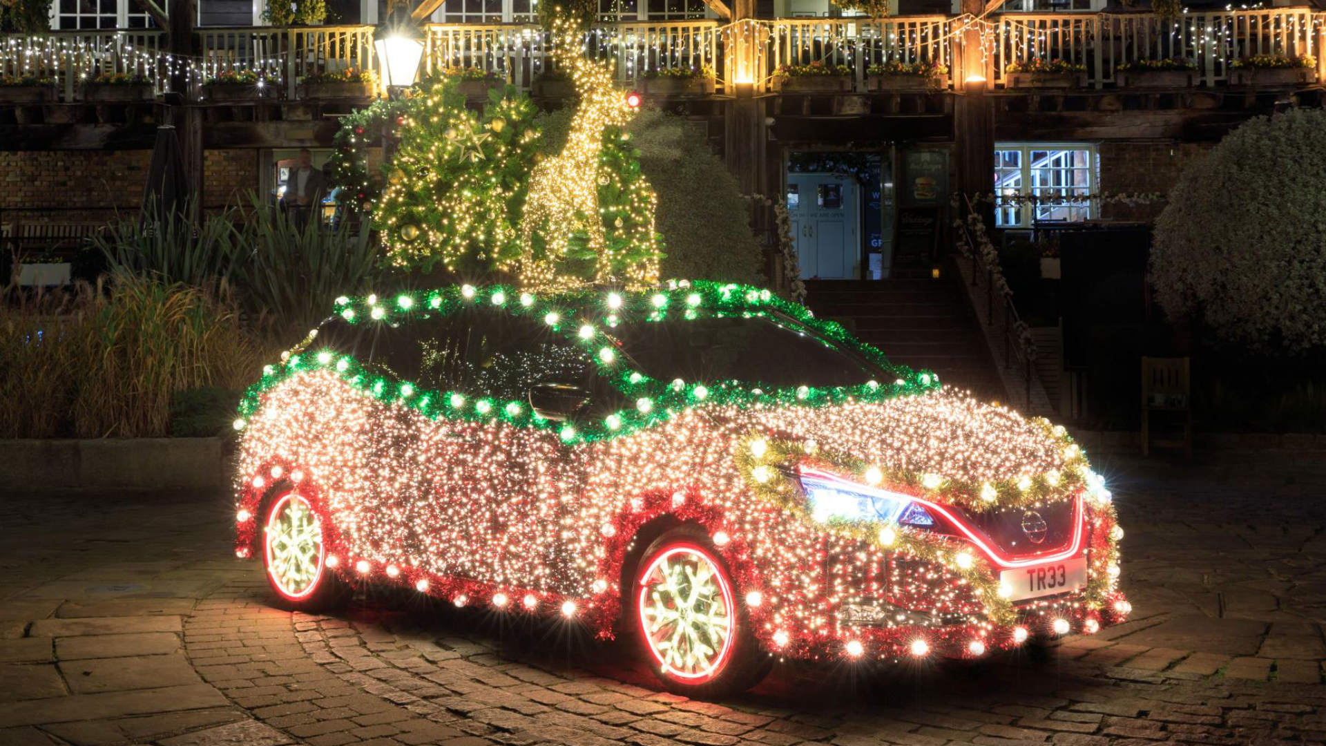 Nissan Leaf Christmas tree