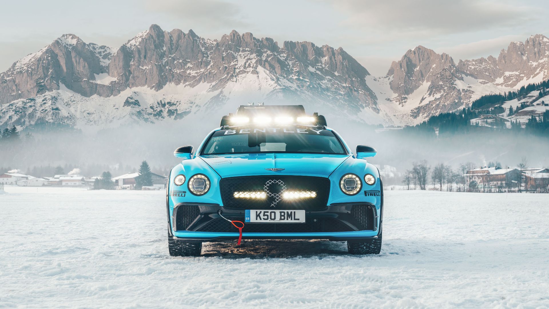 Bentley Continental ice racing