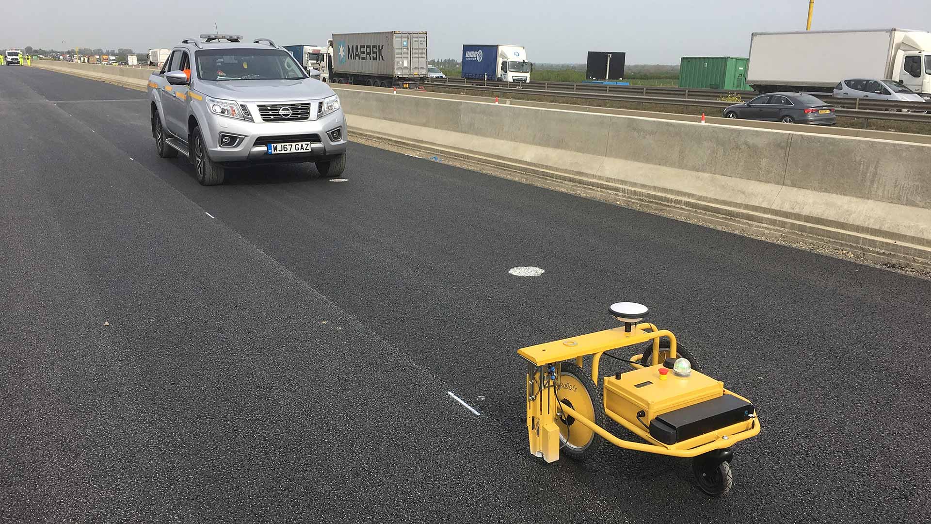 Highways England line-marking robot