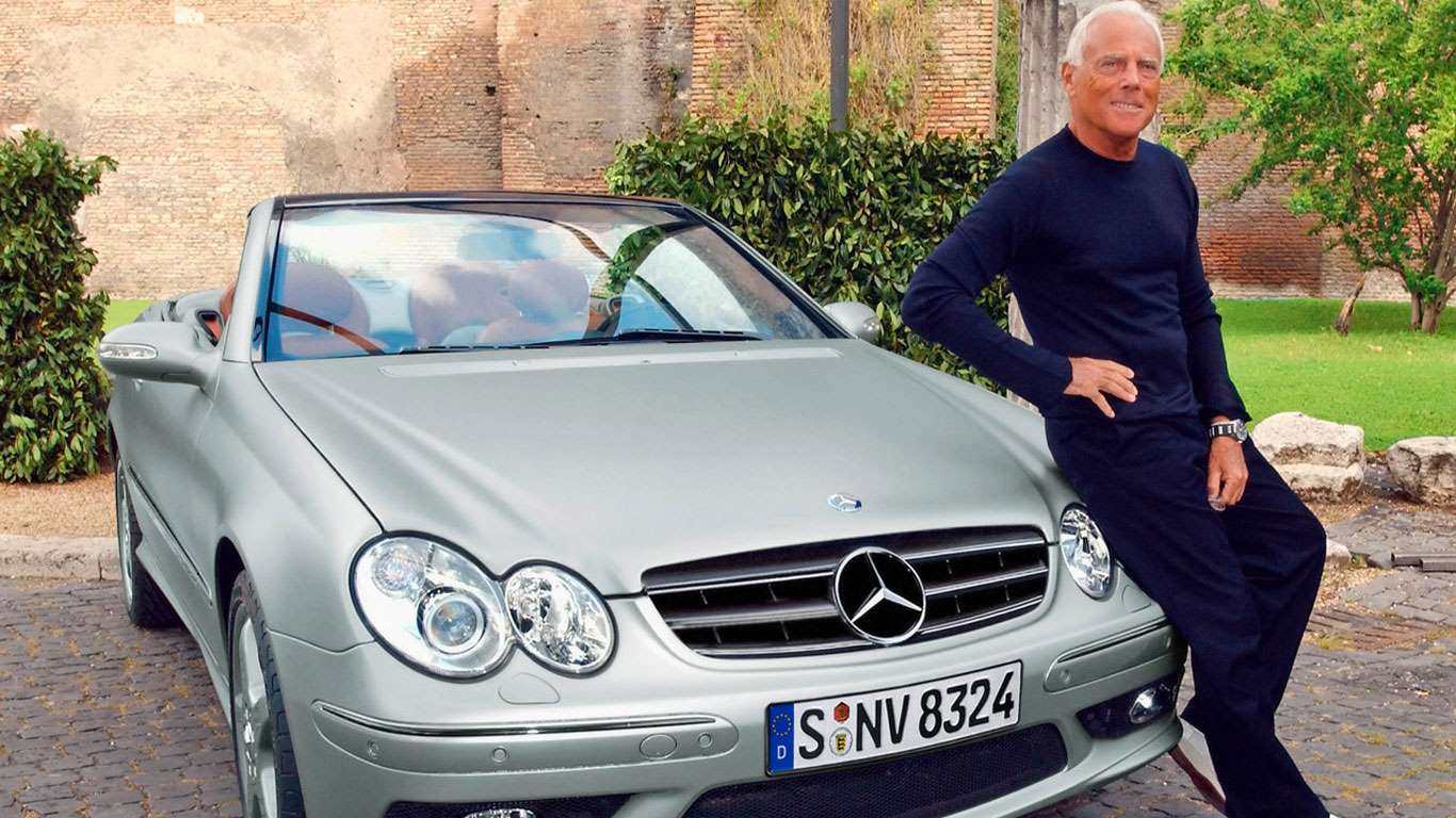 Giorgio Armani and the Mercedes-Benz CLK