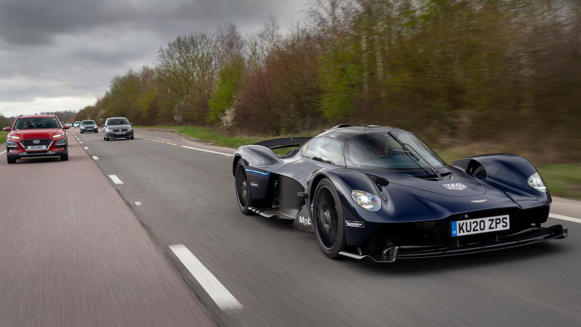 Aston Martin Valkyrie testing on the road