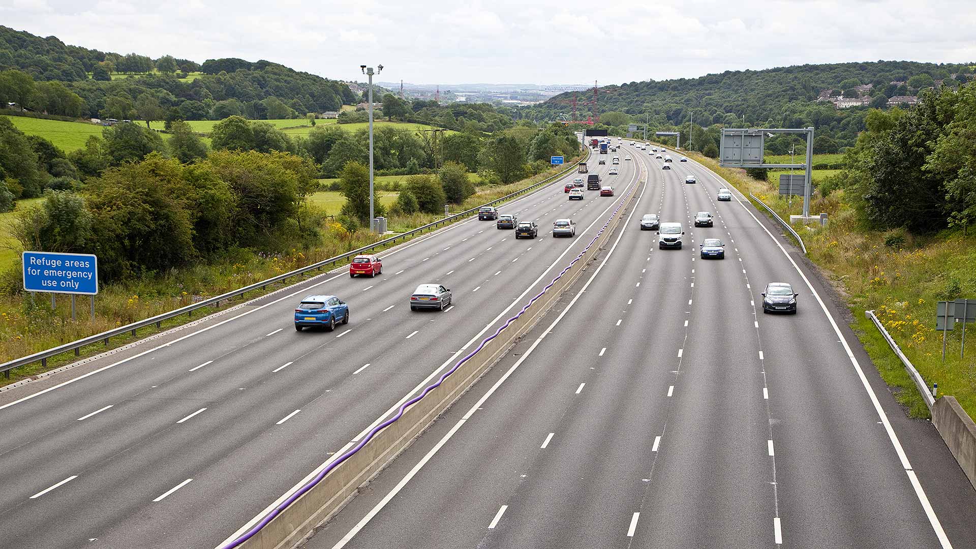 Smart motorway section of the M1