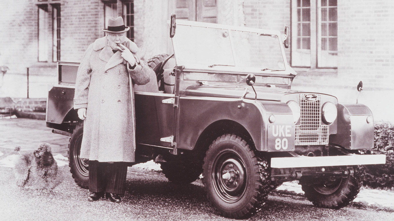 Sir Wilston Churchill and a Land Rover