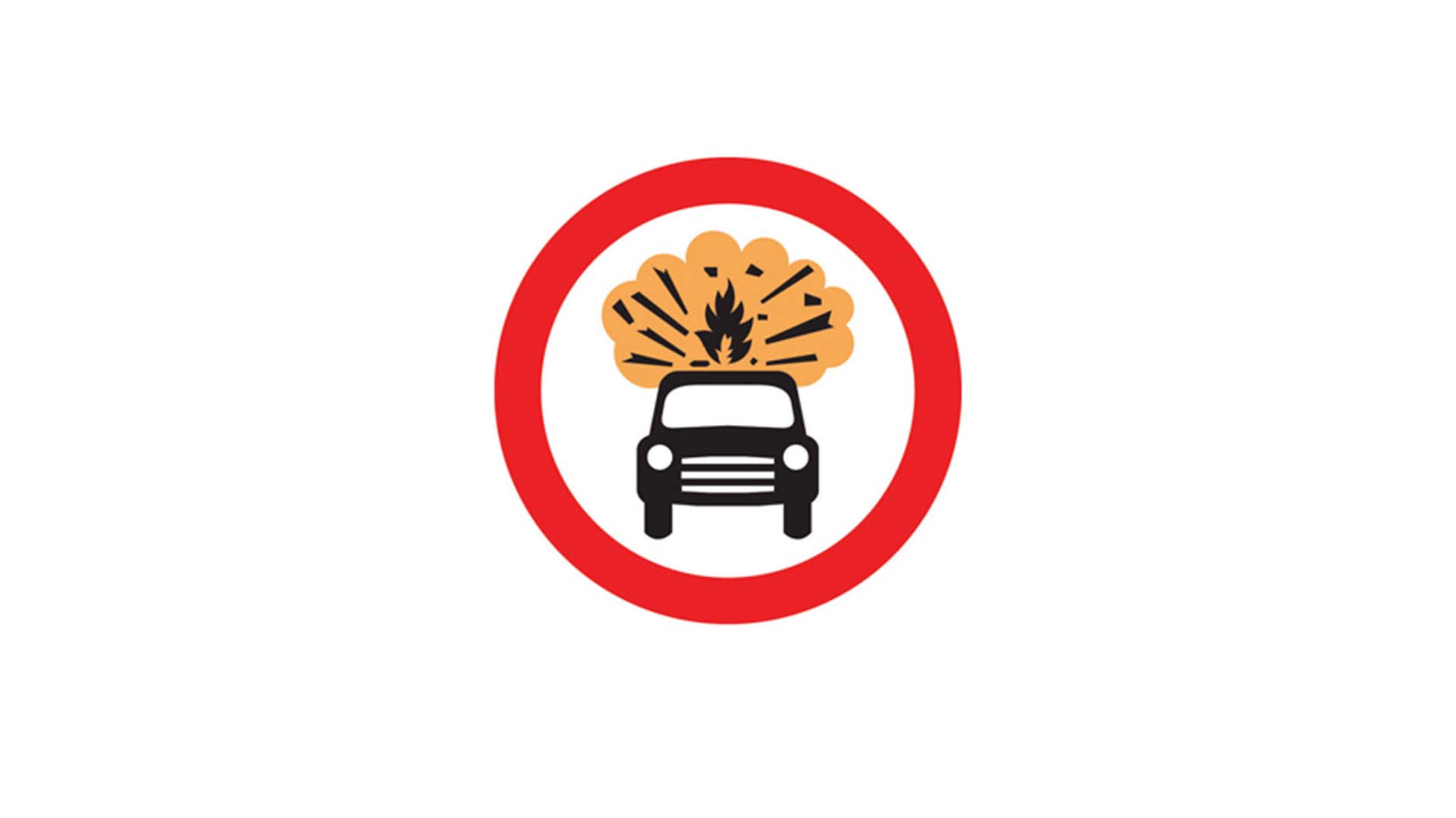 Vehicles carrying explosives prohibited