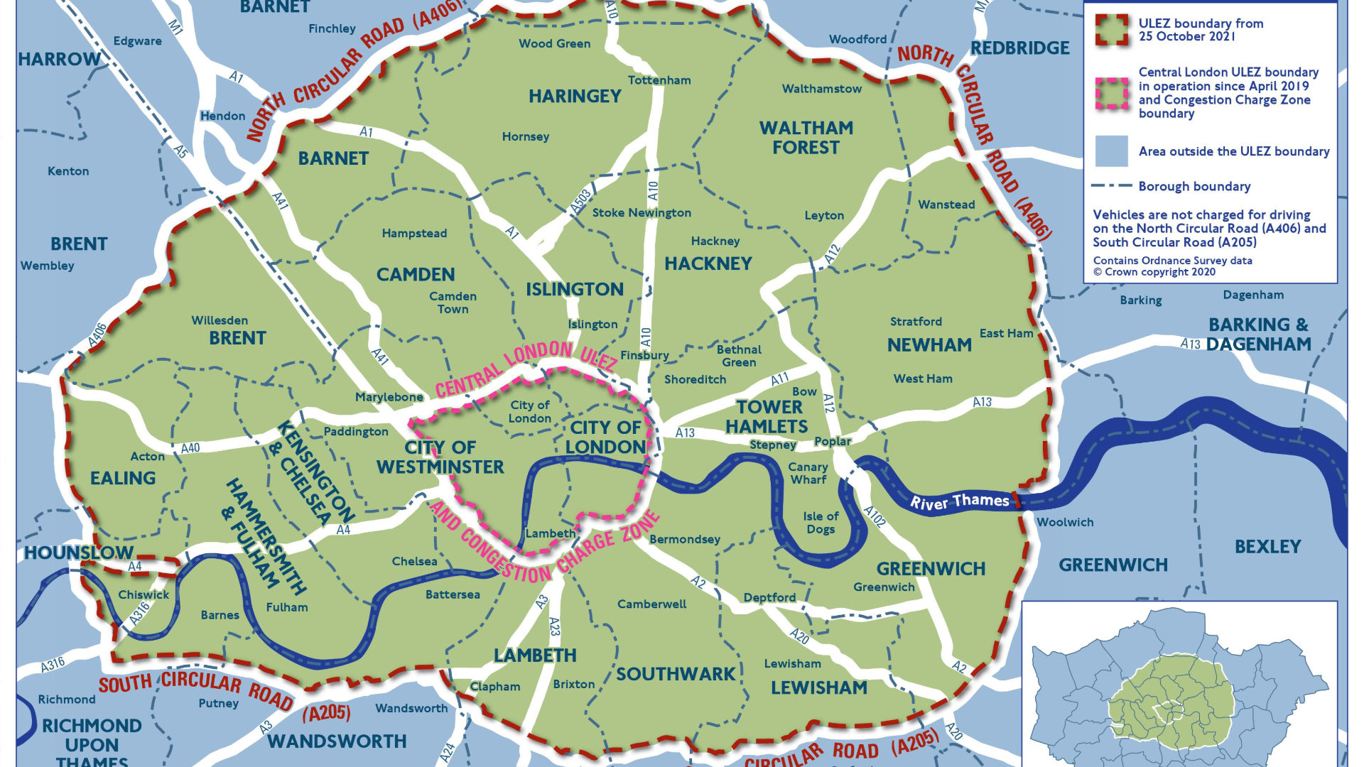 London ULEZ map