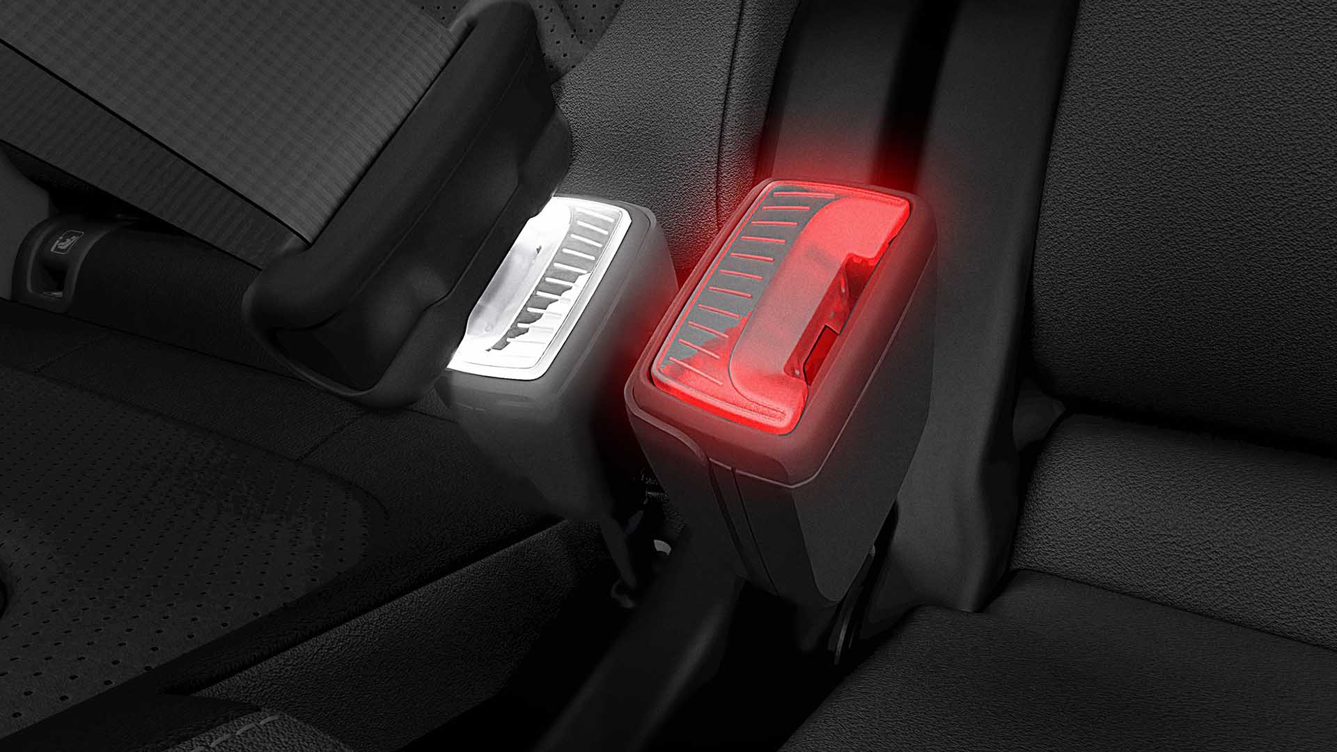 Illuminated smart seat belt buckles