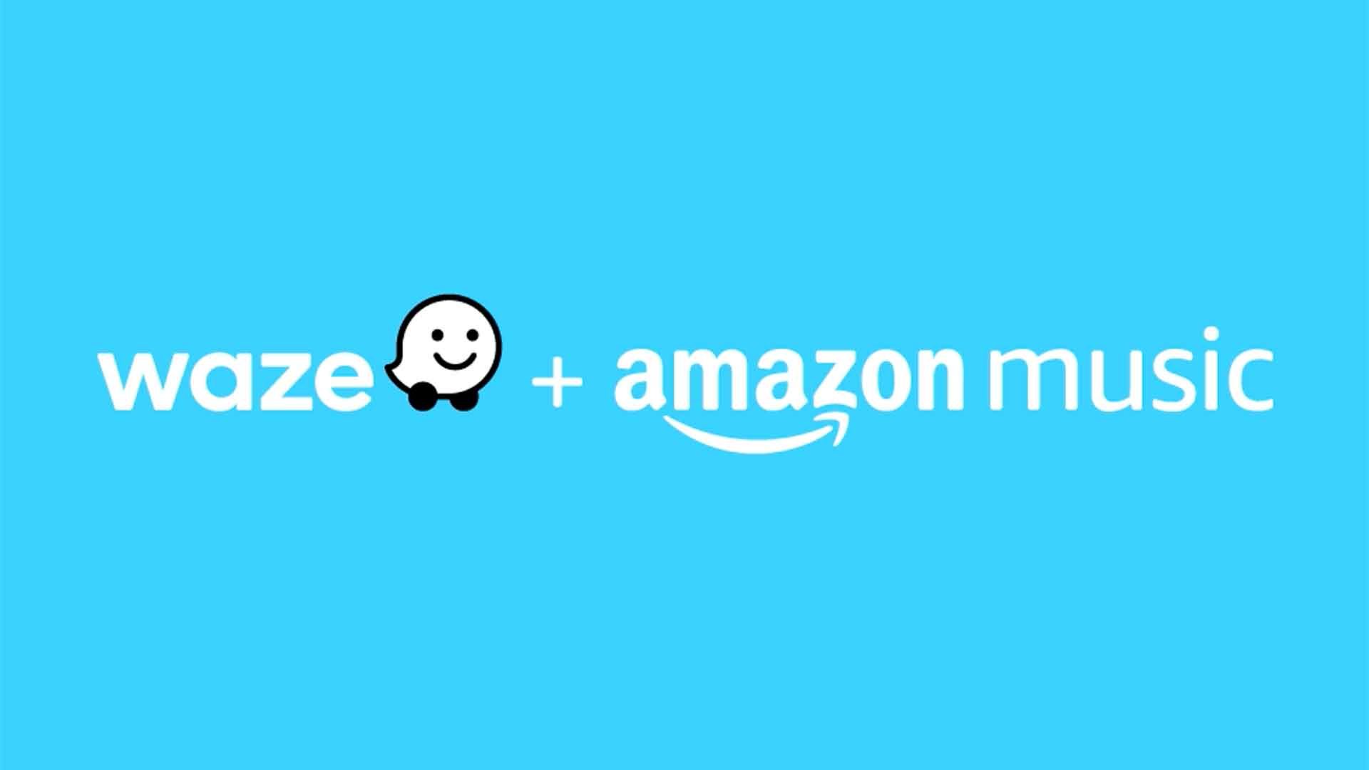 Waze and Amazon Music logo