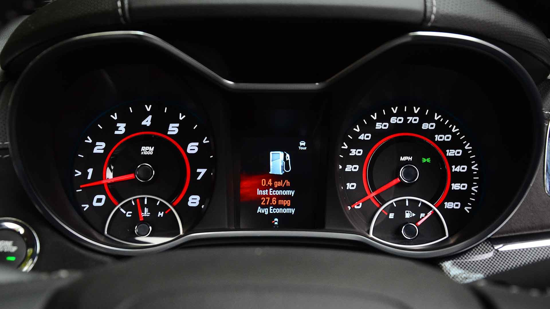New car fuel consumption display