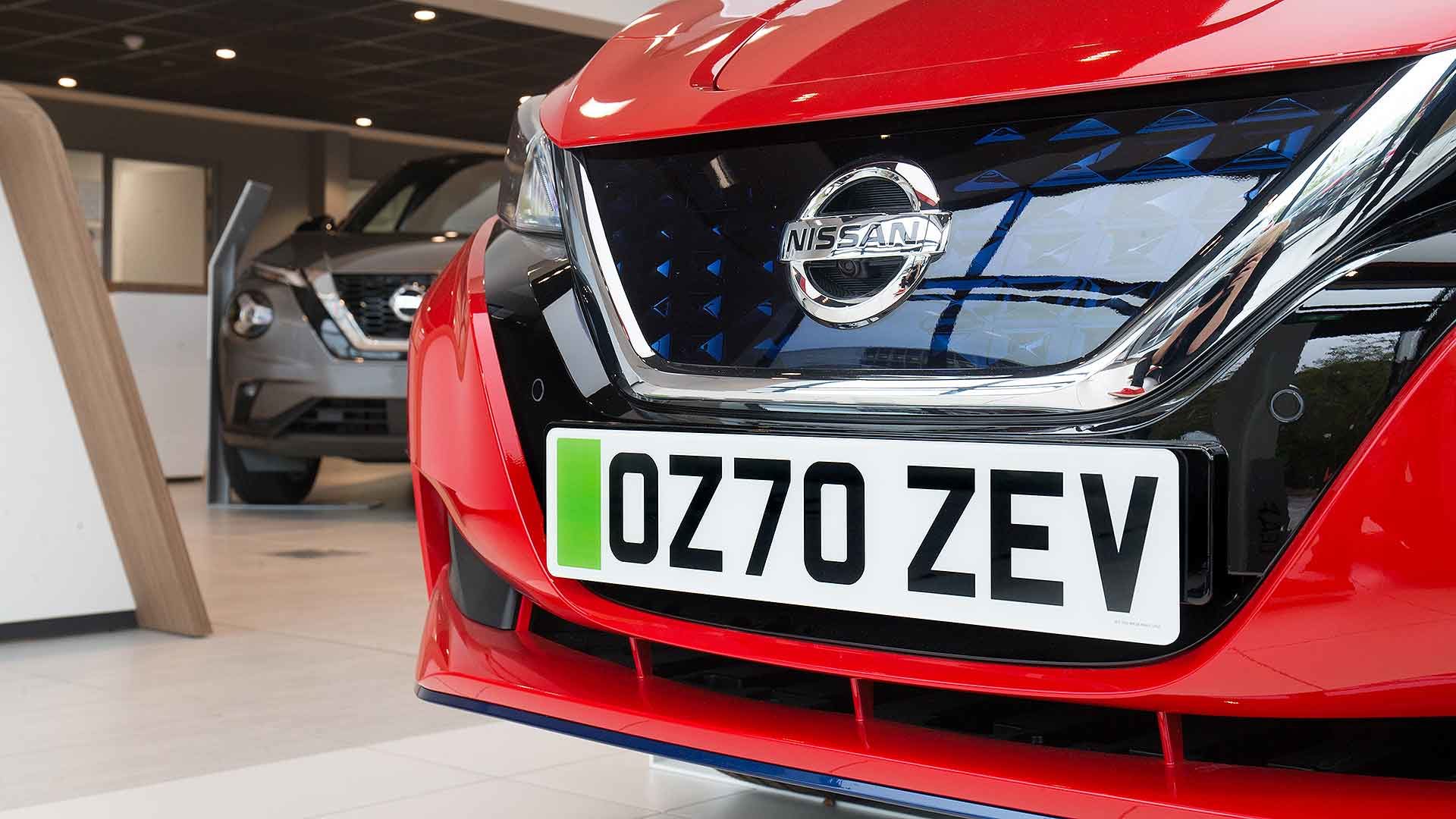 Nissan Leaf with a 70-plate new car registration