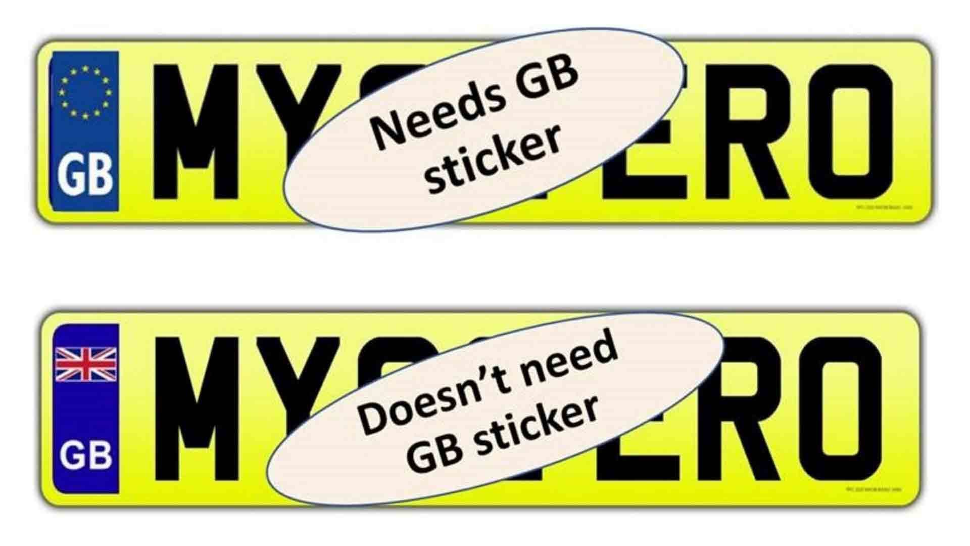 Vinyl Car Stickers UK CAR NUMBER PLATE STICKER UNION JACK NO EU FLAG BREXIT 