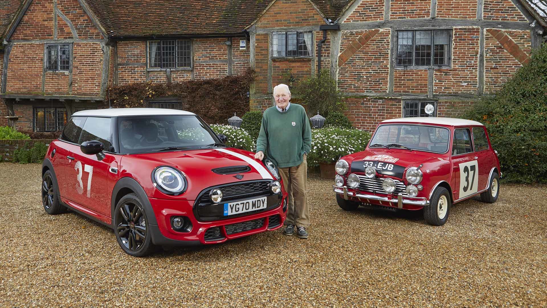 Paddy Hopkirk takes delivery of Mini
