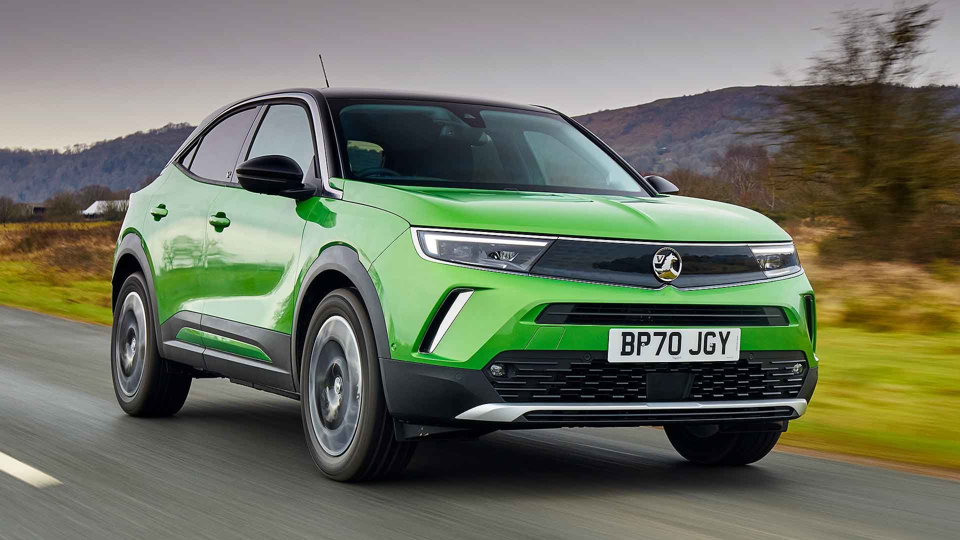 New 2021 Vauxhall Mokka-e in bright metallic green