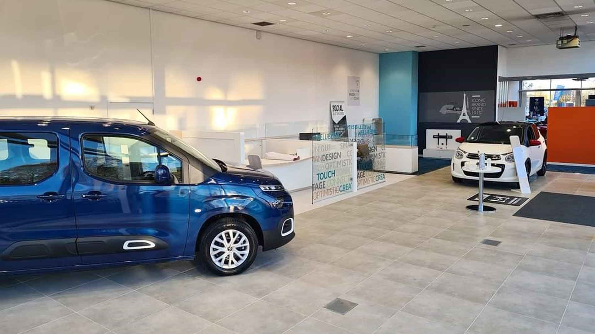 Empty Citroen car dealer in Macclesfield