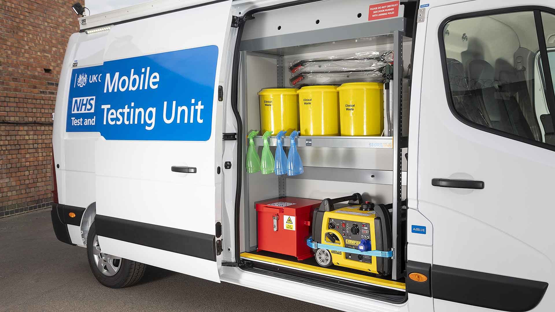 NHS Renault Covid mobile testing unit