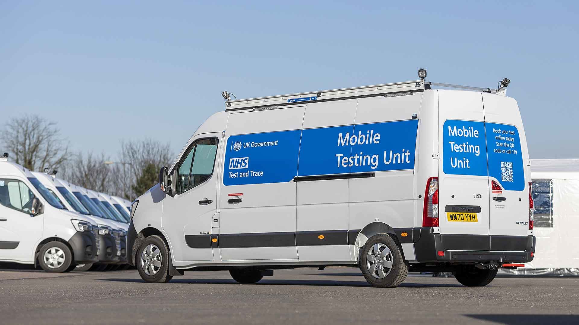 NHS Renault Covid mobile testing unit