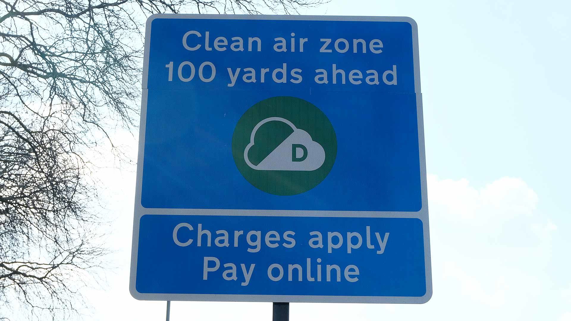 Clean Air Zone road sign