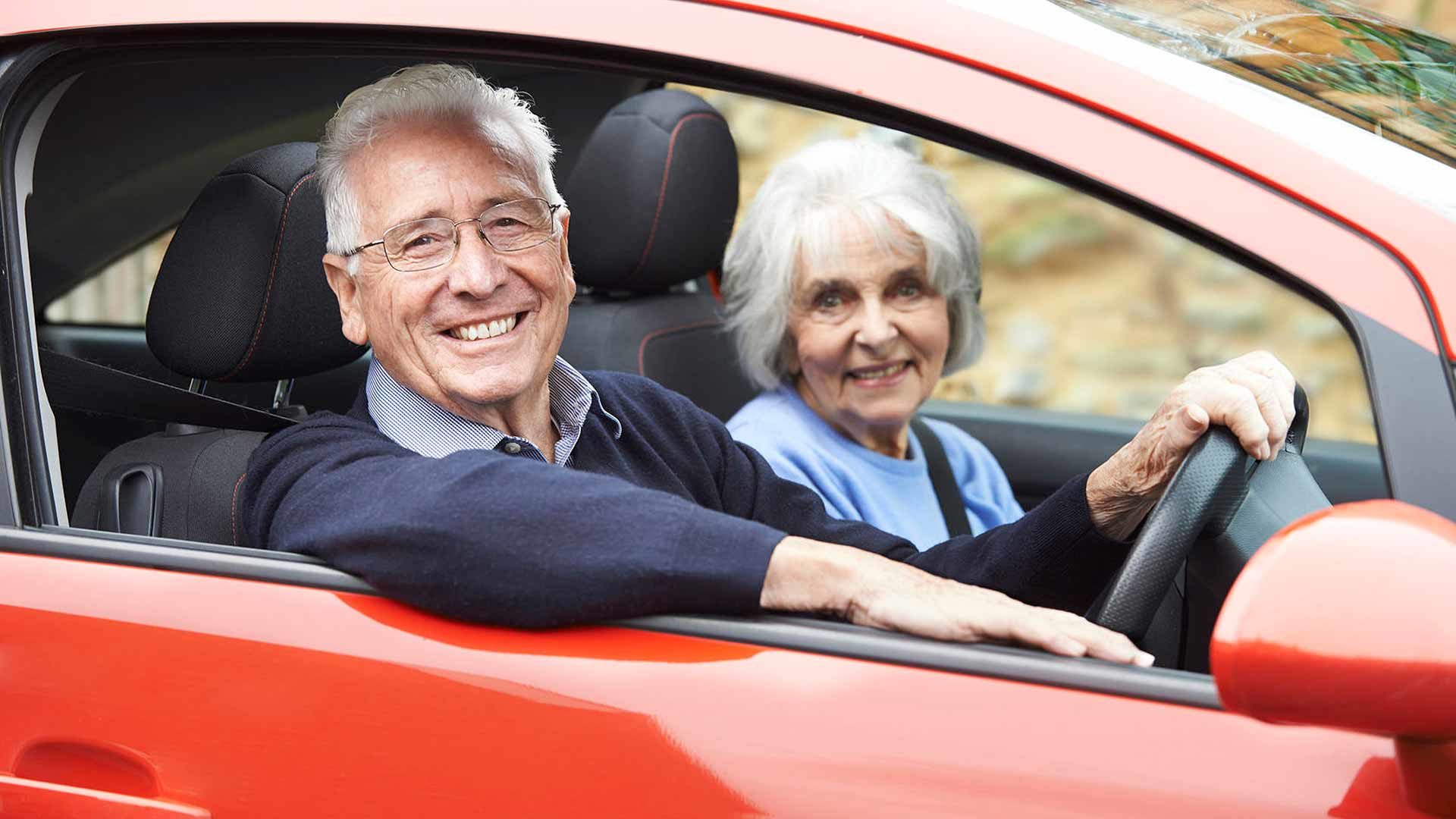 Older driver and passenger