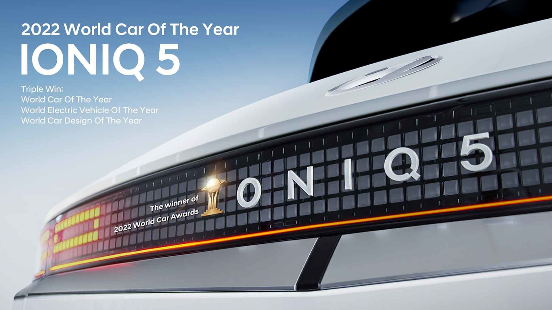 Hyundai Ioniq 5 World Car Awards triple winner