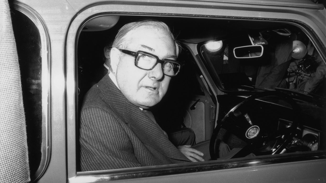 James Callaghan in a Mini