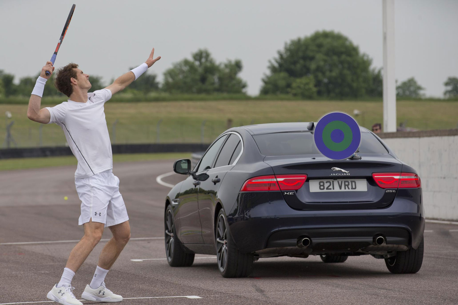 Andy Murray smashes Jaguar XE