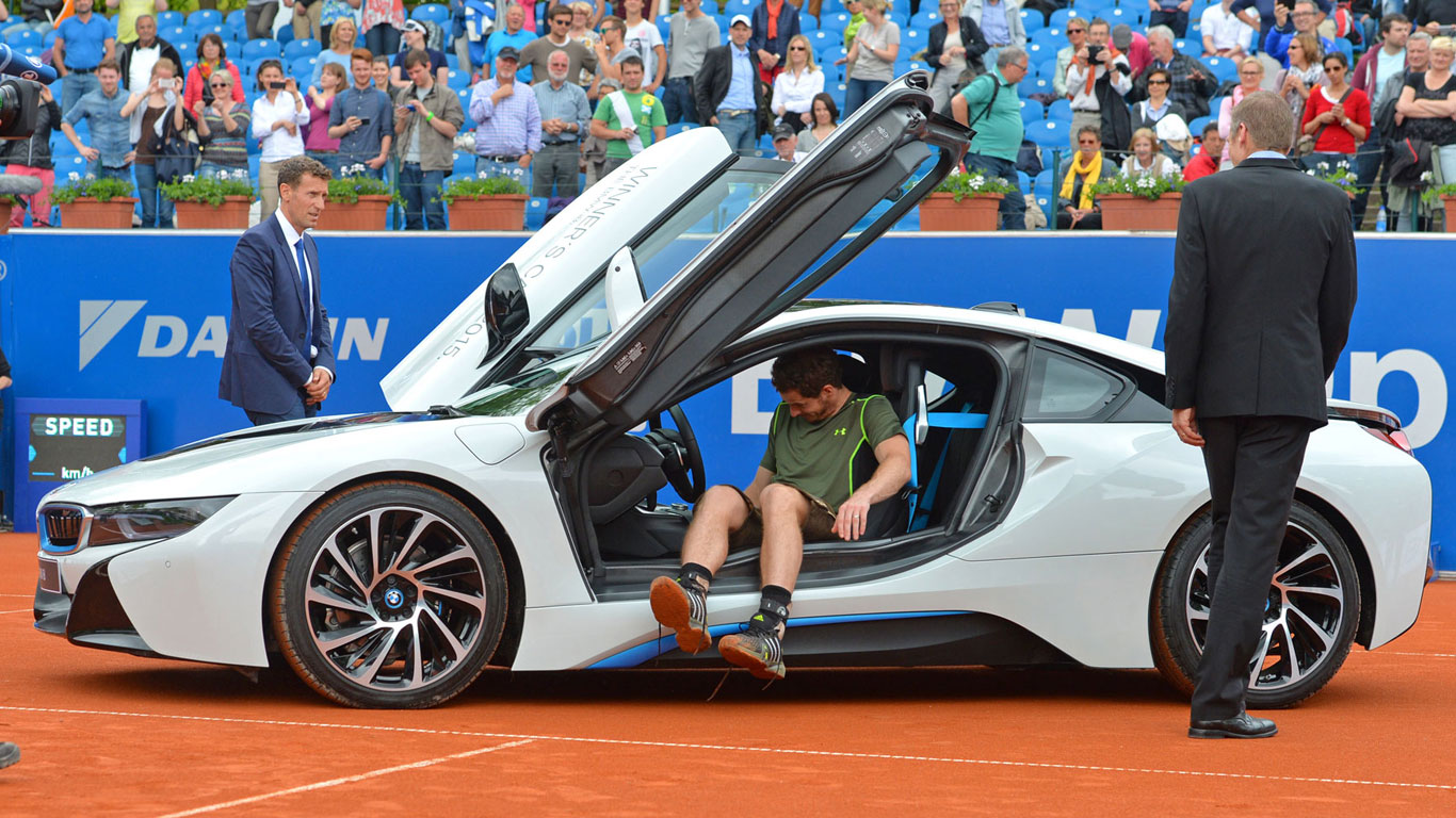 Andy Murray and his BMW i8