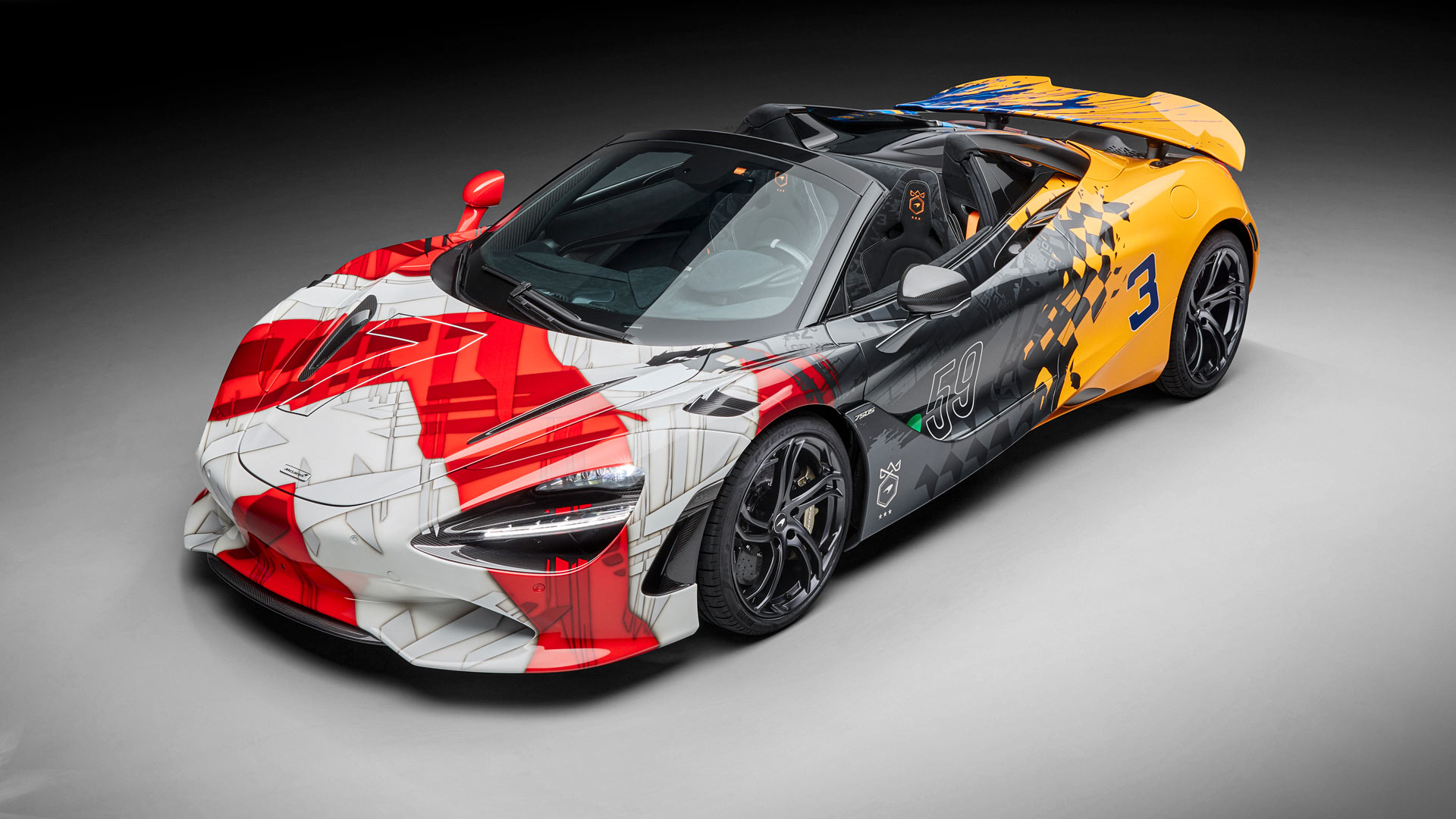 2023 McLaren 750S 3-7-59 celebrates Triple Crown