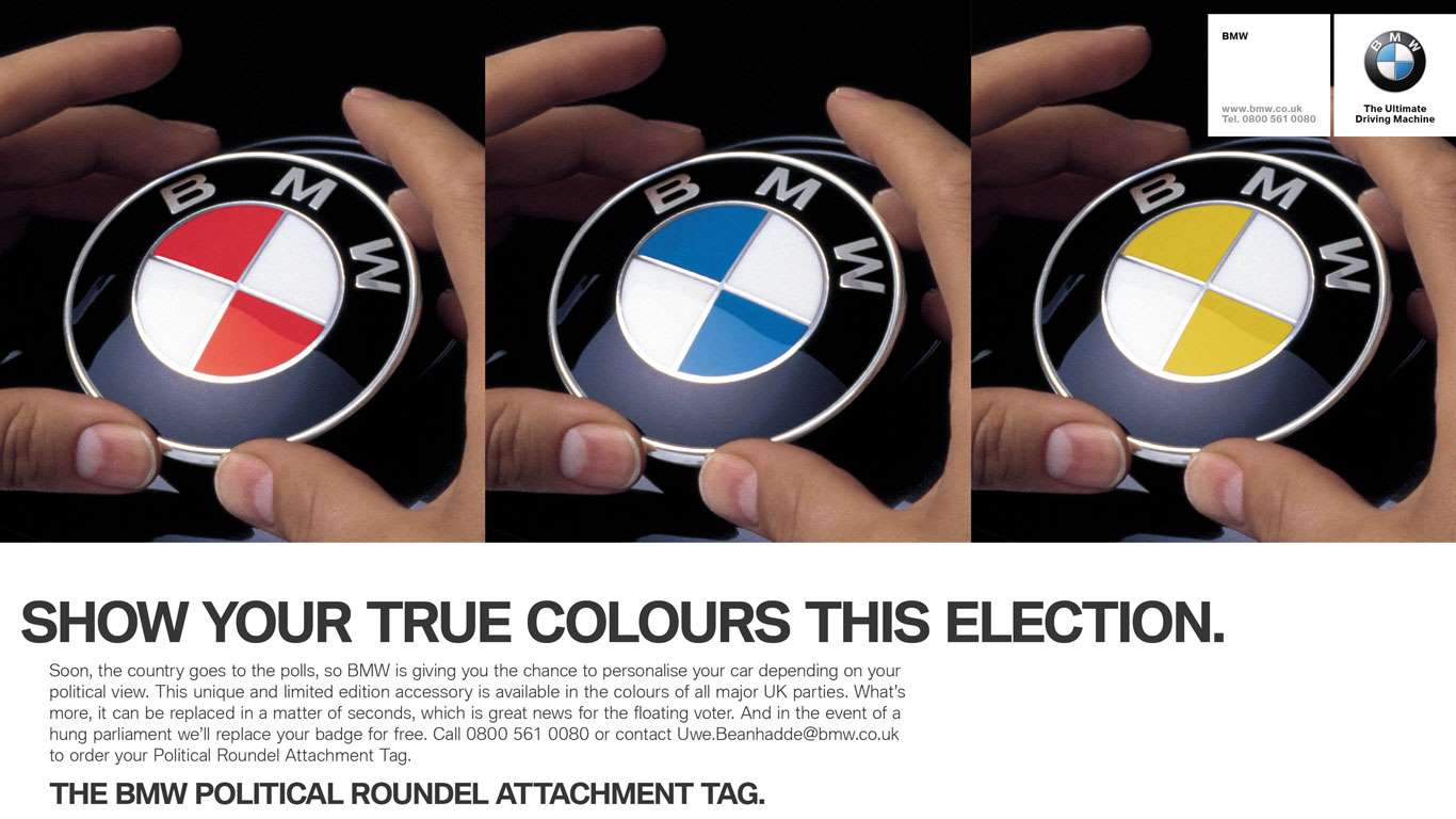 BMW Political Roundel Attachment Tag
