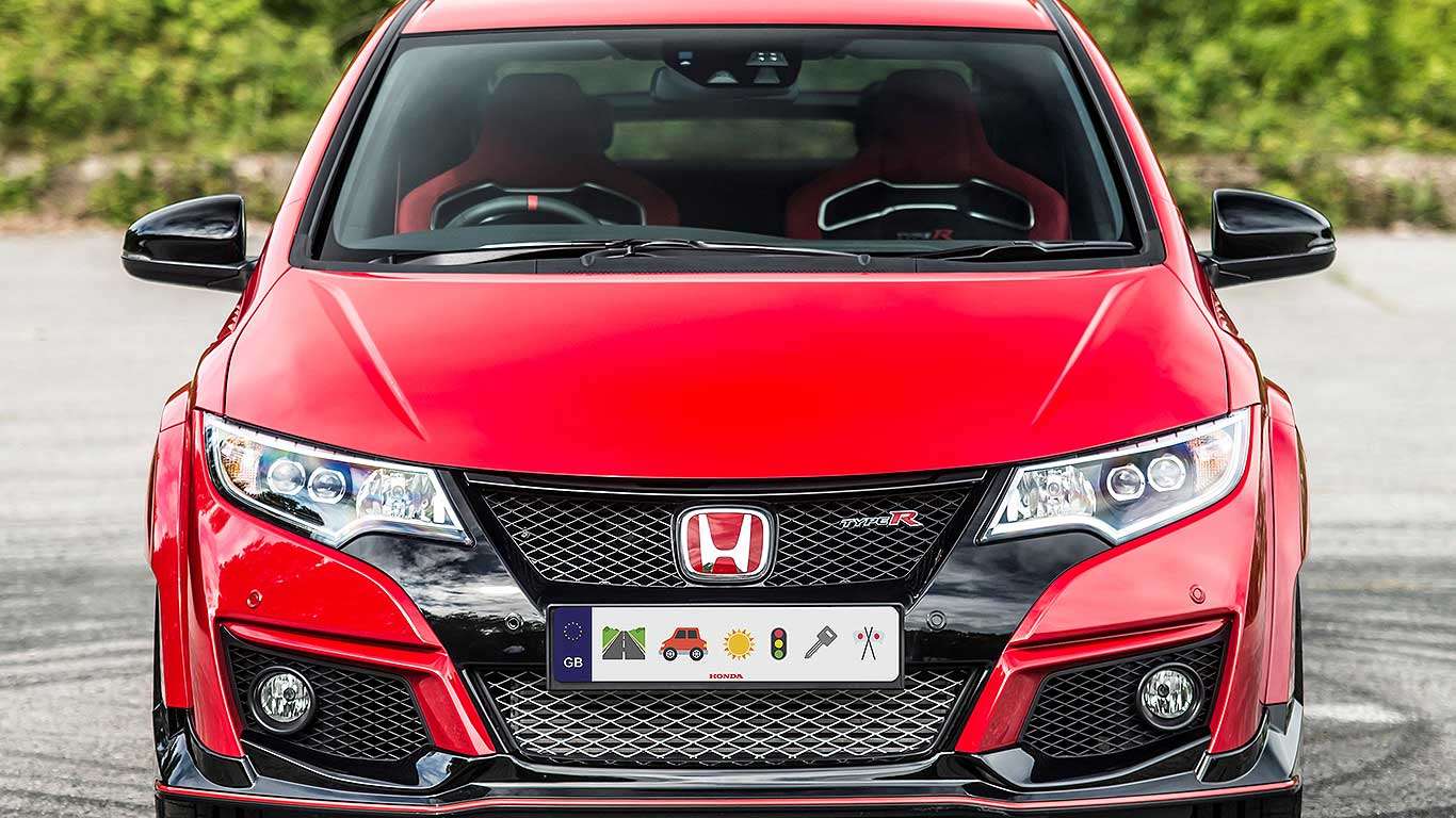 Honda emoji licence plate