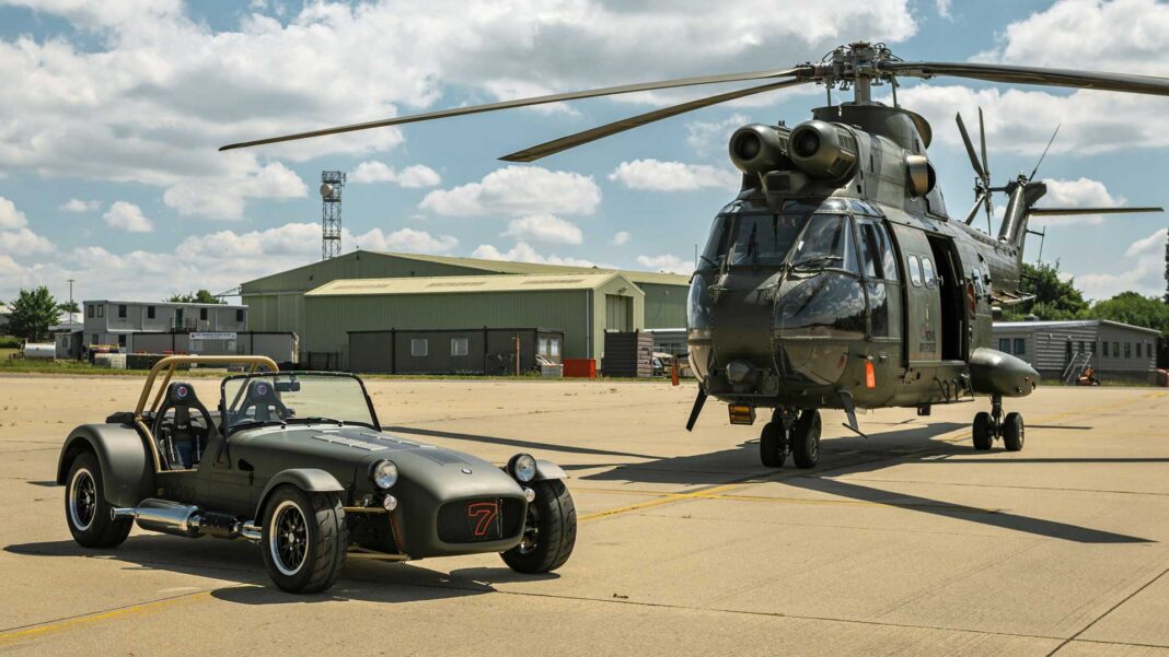 Unique Caterham Seven uses parts from an RAF helicopter