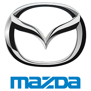 Mazda-logo-300×300-1 Mazda logo featuring a stylized, metallic ‘M’ shape within an oval, symbolizing wings. The company's name appears in blue underneath.