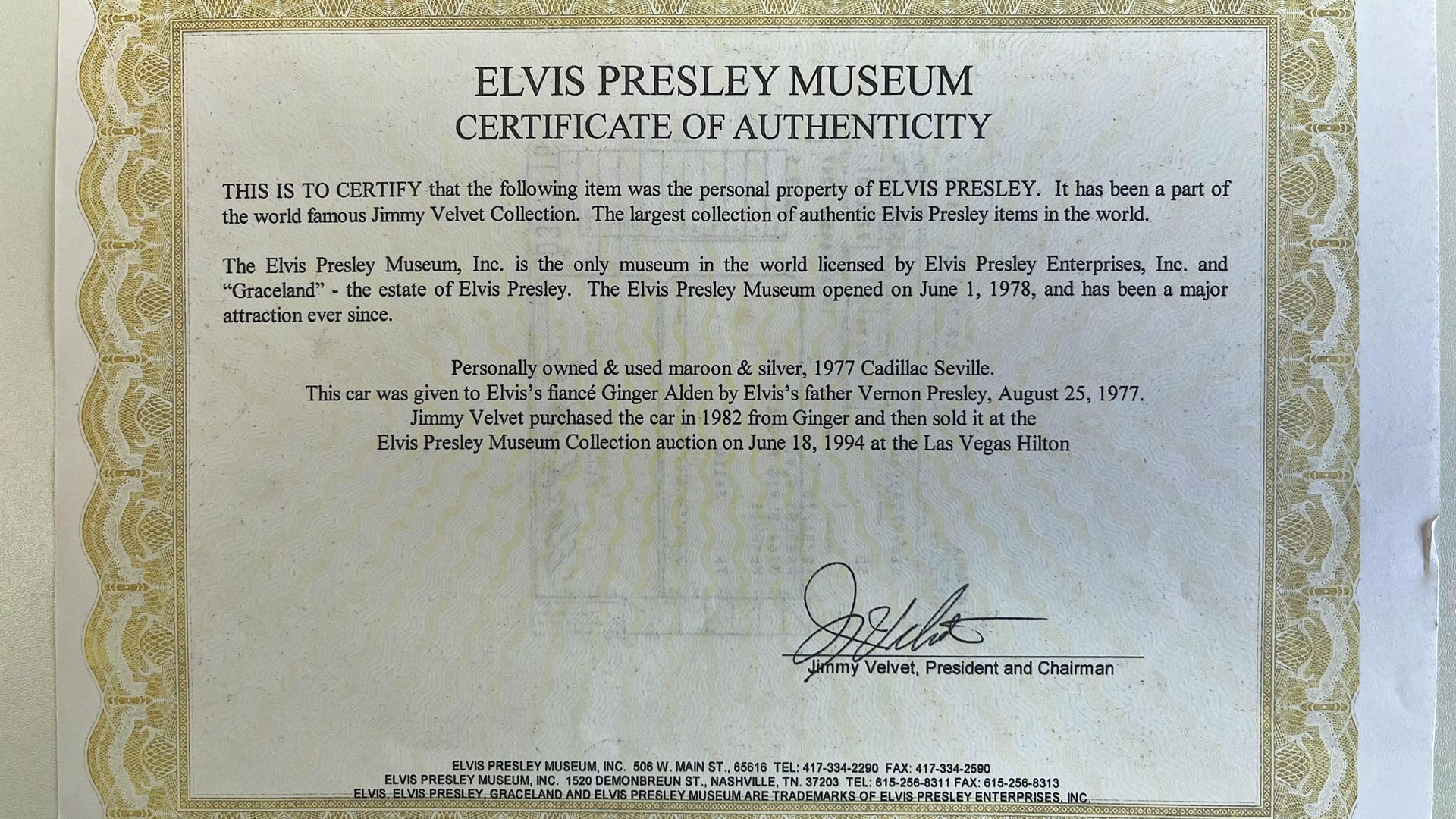 A certified museum piece