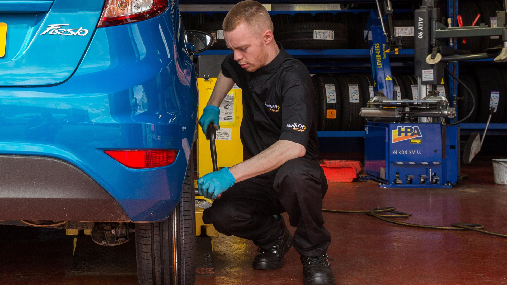 The individual cars needing tyres