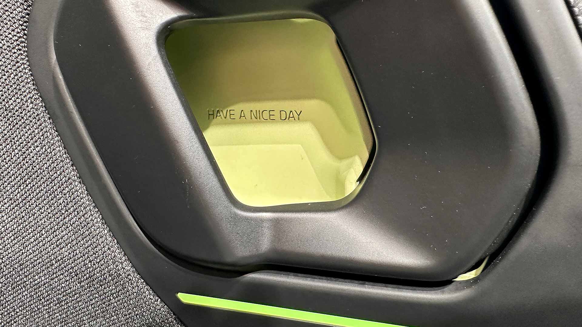 Kia EV2 Have A Nice Day door handle wording