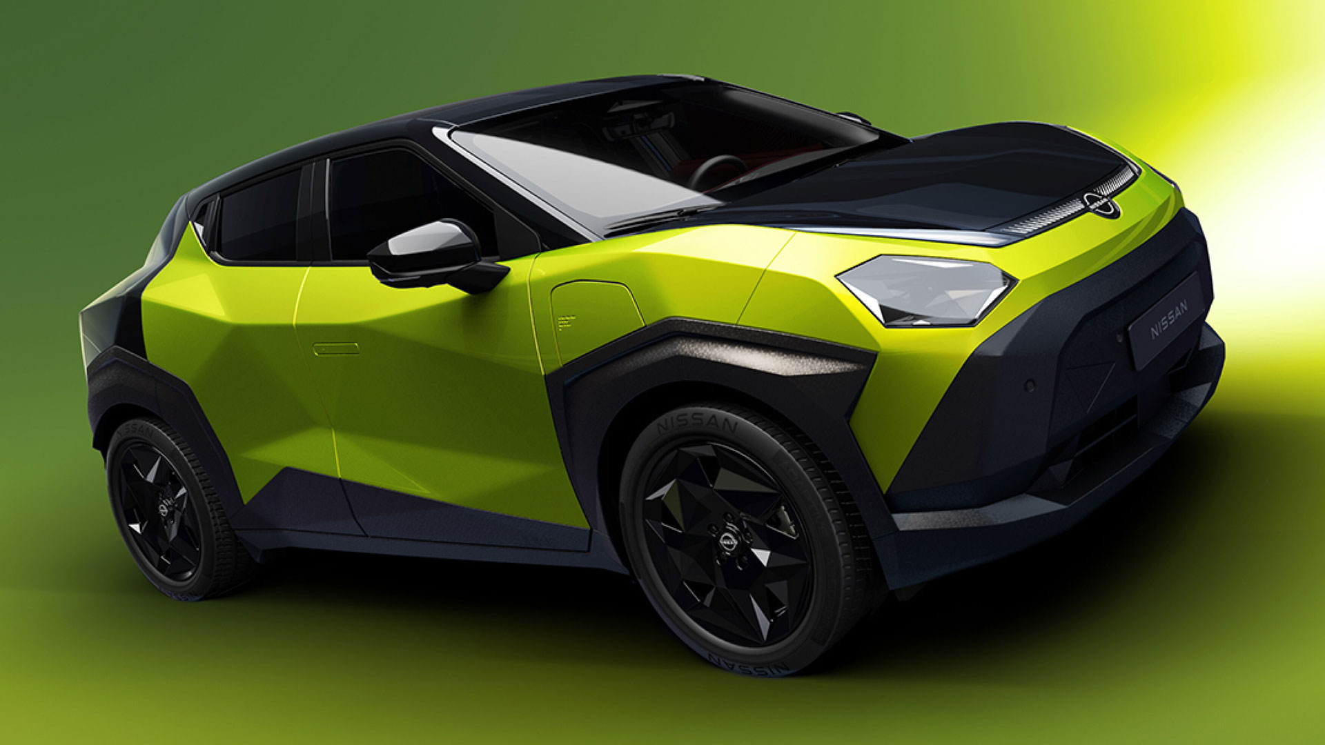 The dramatic styling of the third-generation Nissan Juke was inspired by the Hyper Punk Concept shown in 2023