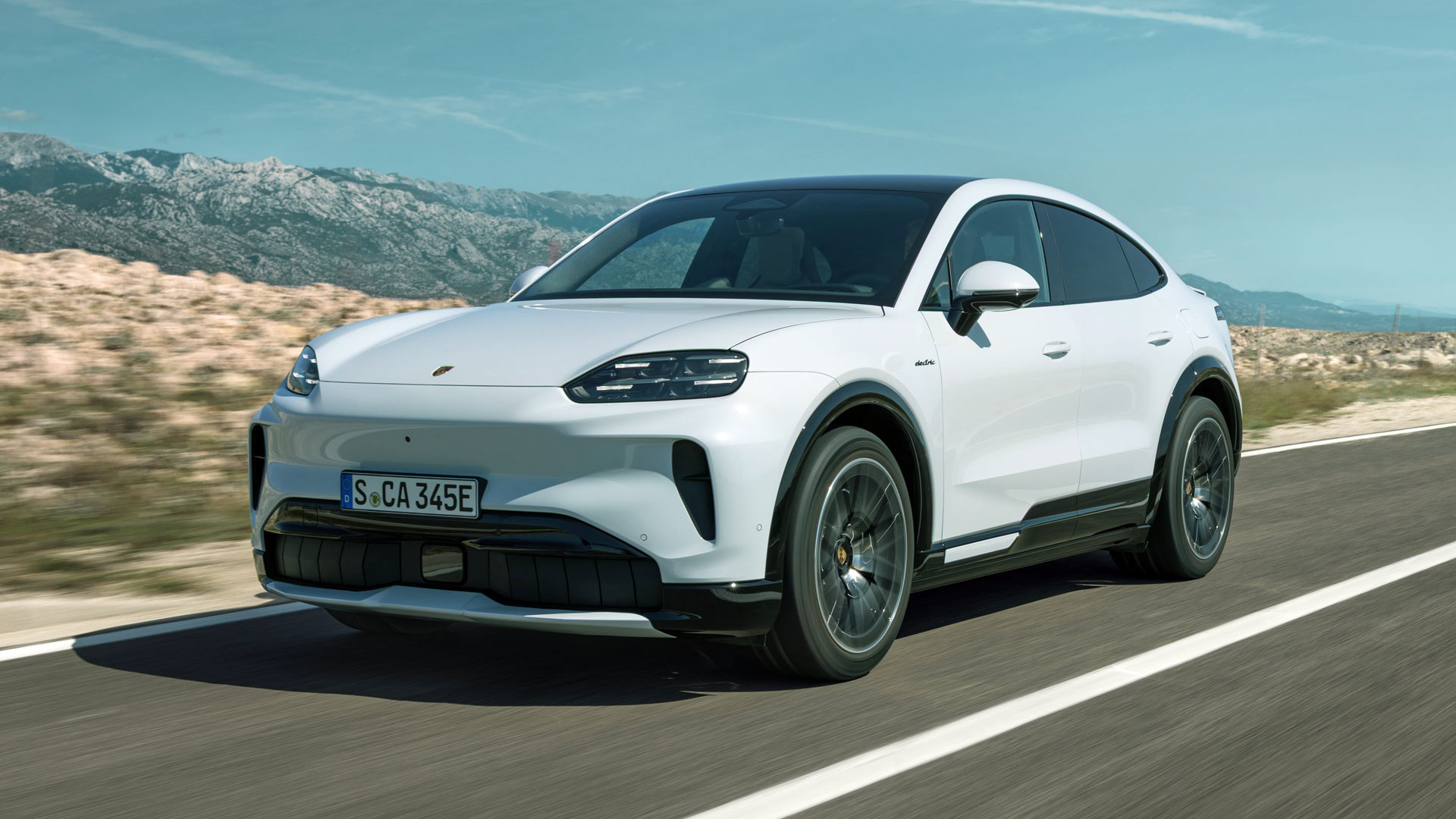 UK prices for the Porsche Cayenne Coupe Electric will begin from £86,200, with the first deliveries due this summer
