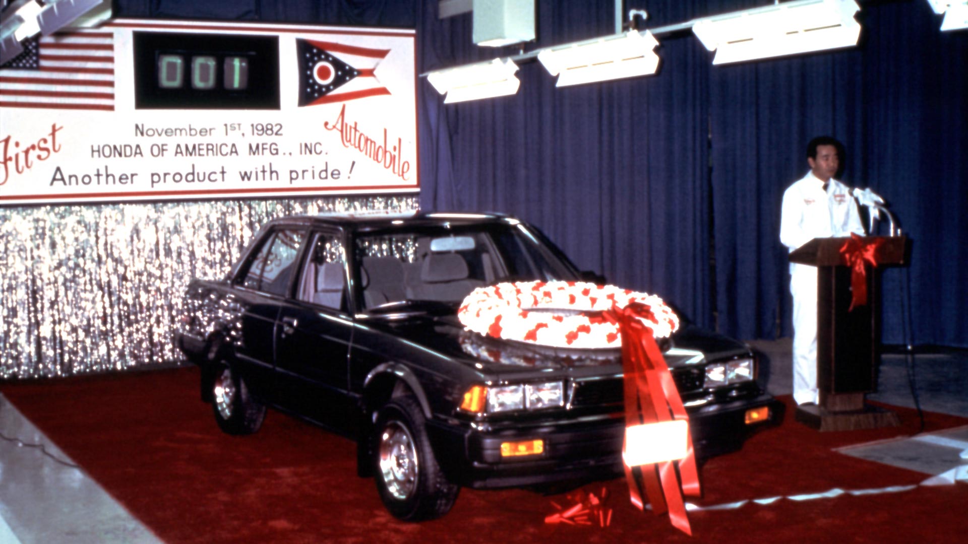 1982 Honda produces first vehicle in America