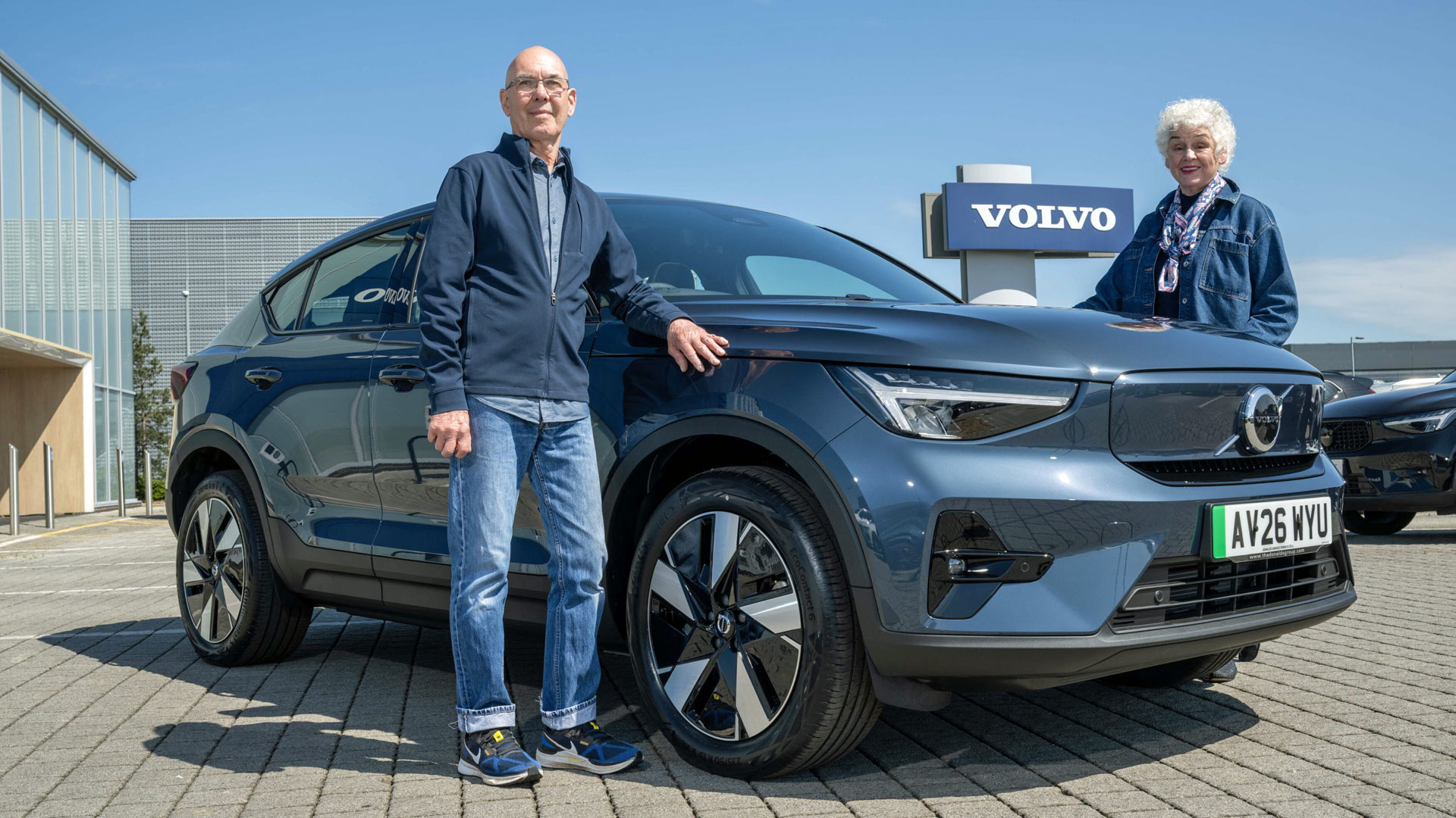 The new Volvo EC40 SUV coupe, purchased by the Antoniw family, boasts an official battery range of more than 350 miles